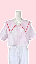 Sweaties • T.40 à 46 • Chemise upcyclée grand col rose pastel