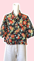 Froufrou • T. 36 à 44 • Chemise noir fleurie