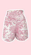 .Short • T.XS/S à XL • Short coton toile de jouy rose