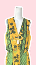 Veston • Taille unique • Veston upcyclé provençal jaune et vert