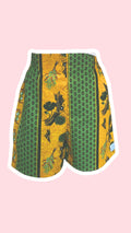 Short • T.XS/S, M et L • Short upcyclé provençal jaune et vert