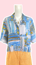 Froufrou • T. 38 à 44 • Chemise bleu à motifs