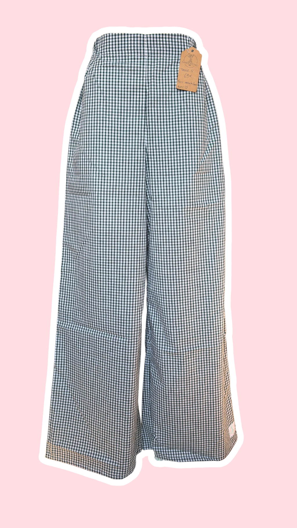 Pantalon • T.XS/S à XL • Pantalon vichy vert foncé