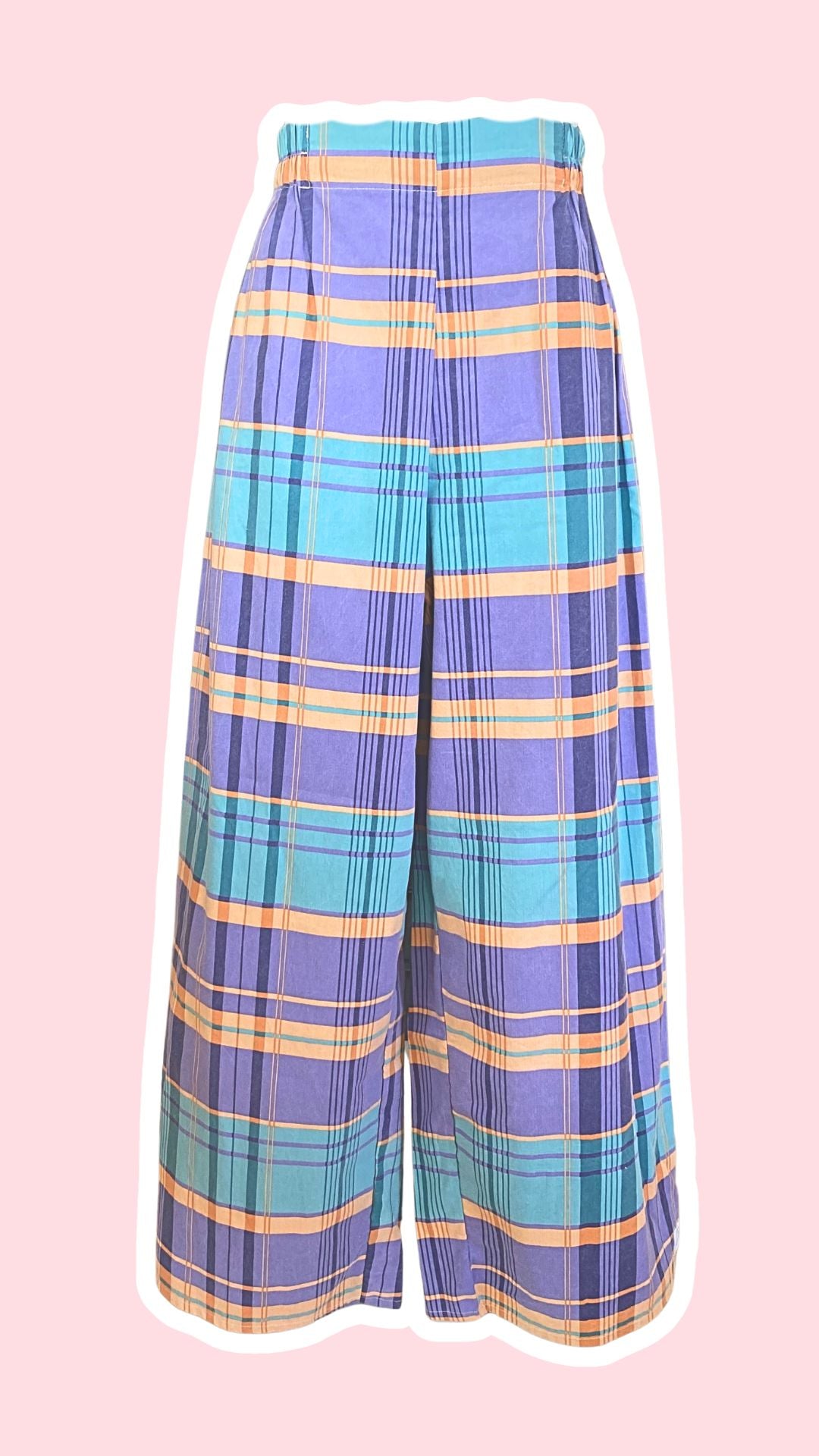 Pants • Taille L • Pantalon upcyclé tons vert violet orange