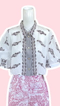 Cropped • T. 38 à 44 • Chemise motifs cordes
