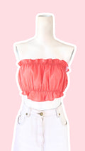 P'tis Ôh • Taille L  • Haut bandeau coton rose flashy