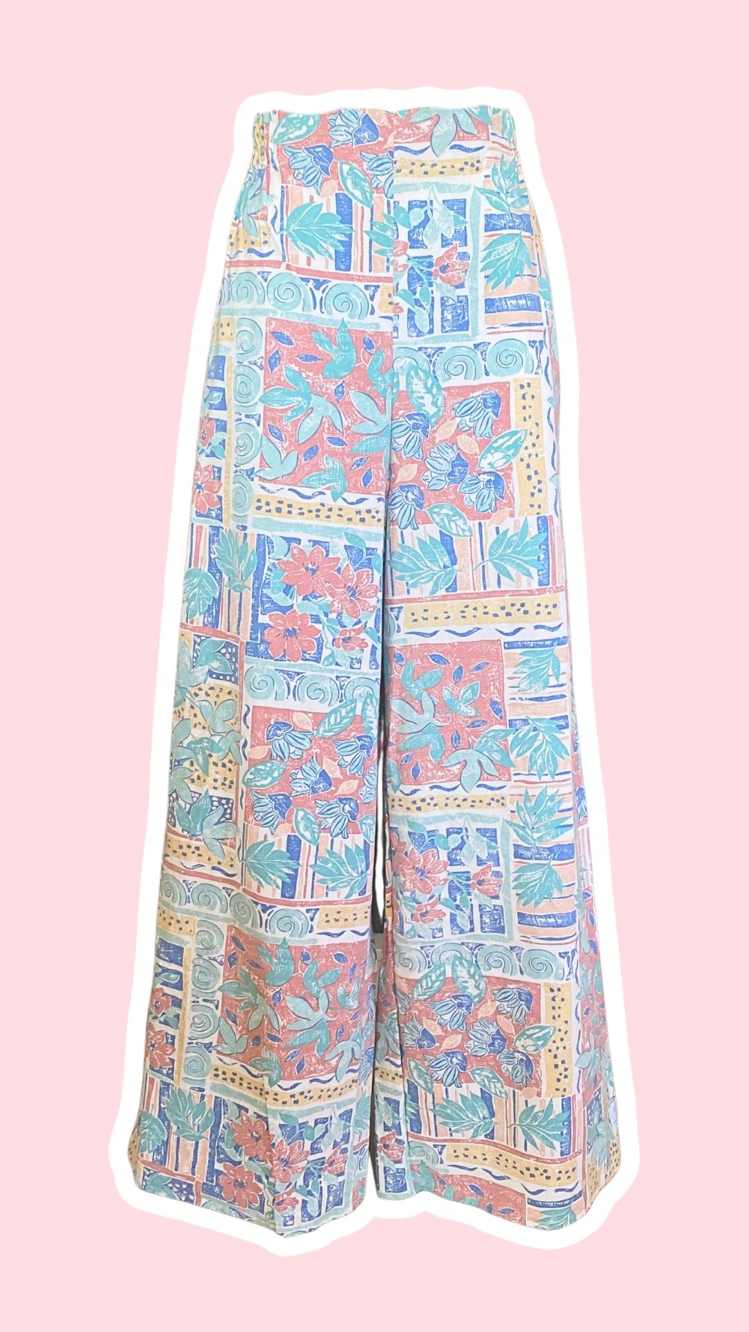 Pants • Taille XL • Pantalon upcyclé à motifs pastel