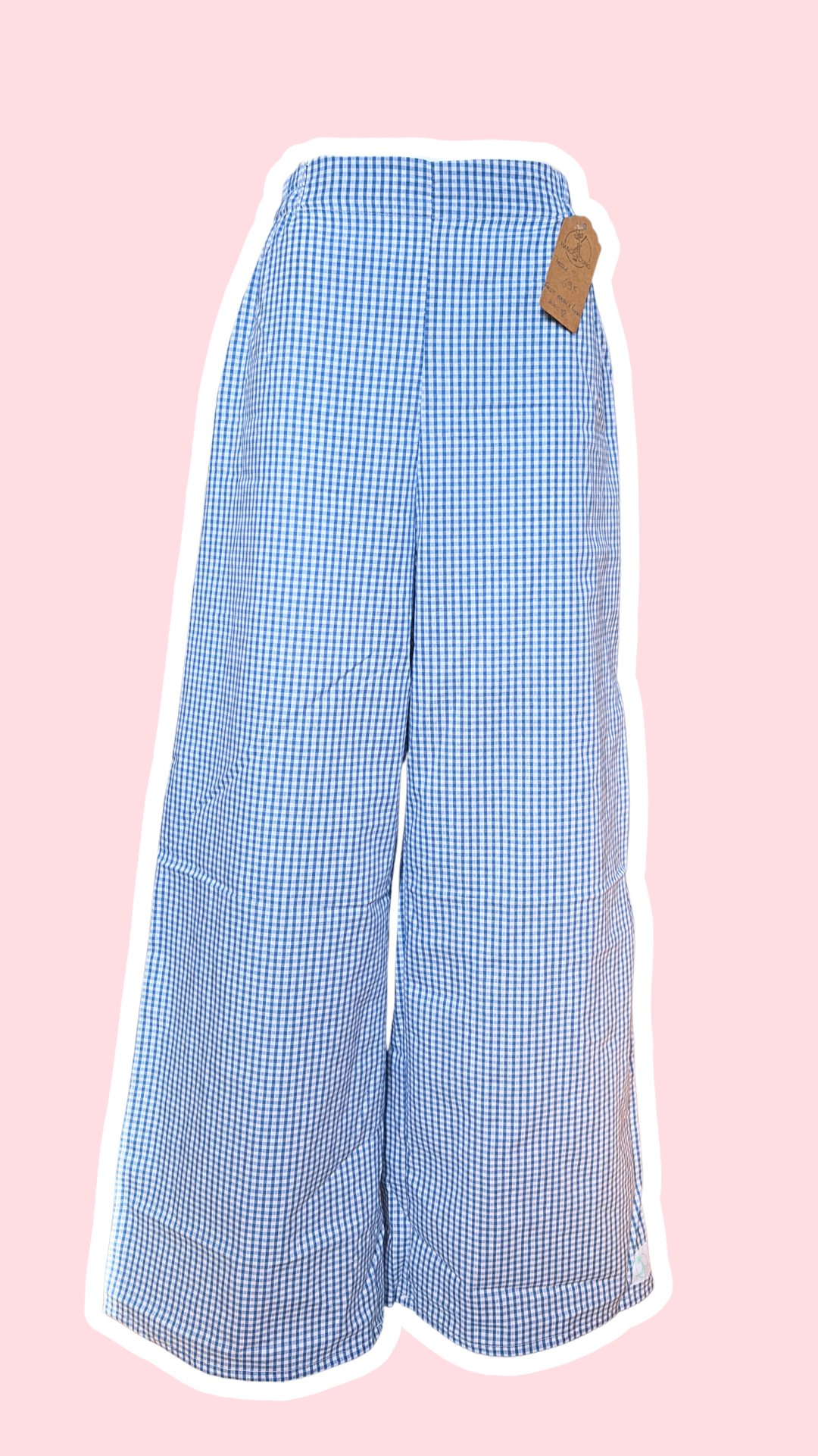 Pantalon • T.XS/S à XL • Pantalon coton vichy bleu ciel