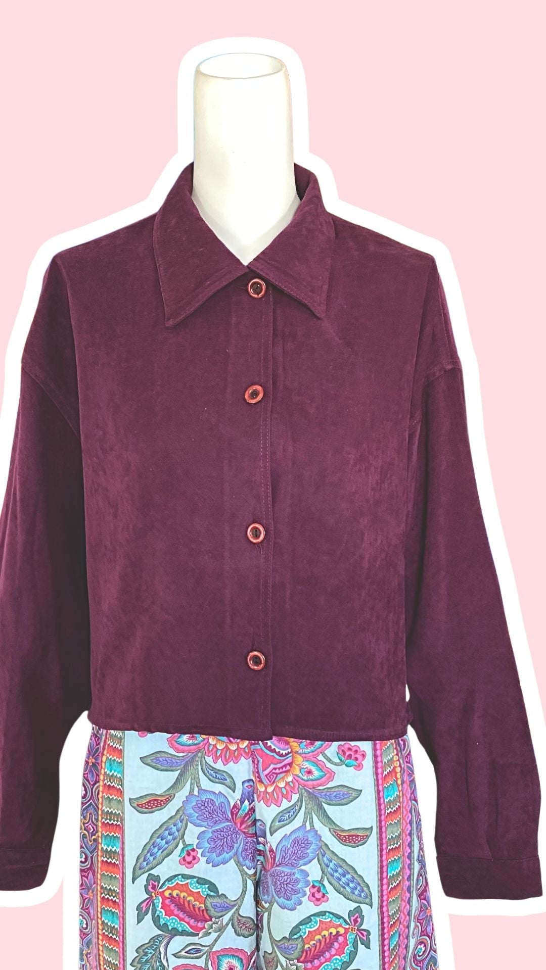 Cropped Jacket • T. 40 à 46 • Surchemise courte violette