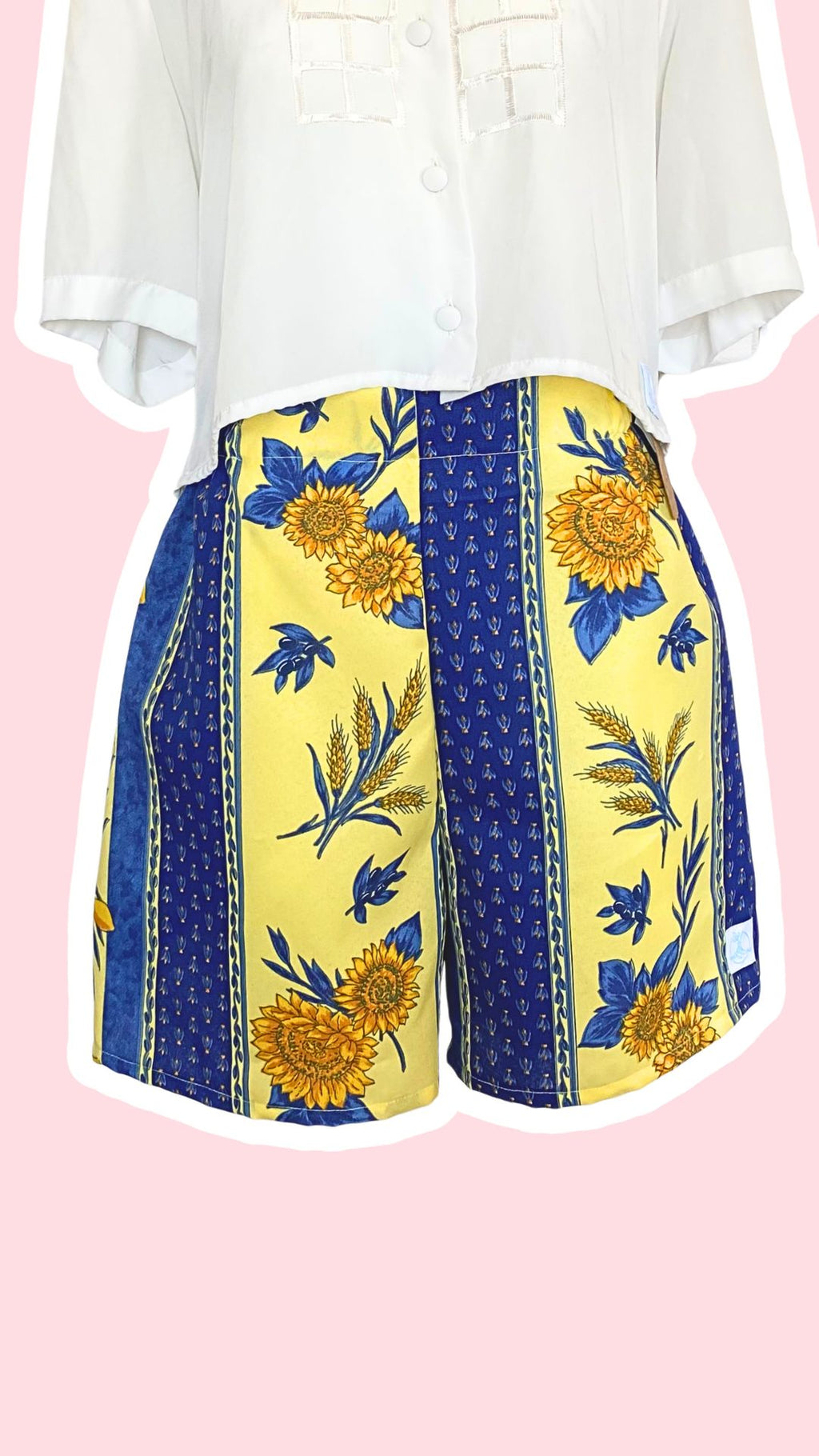 Short • T.M • Short upcyclé porvençal tournesol