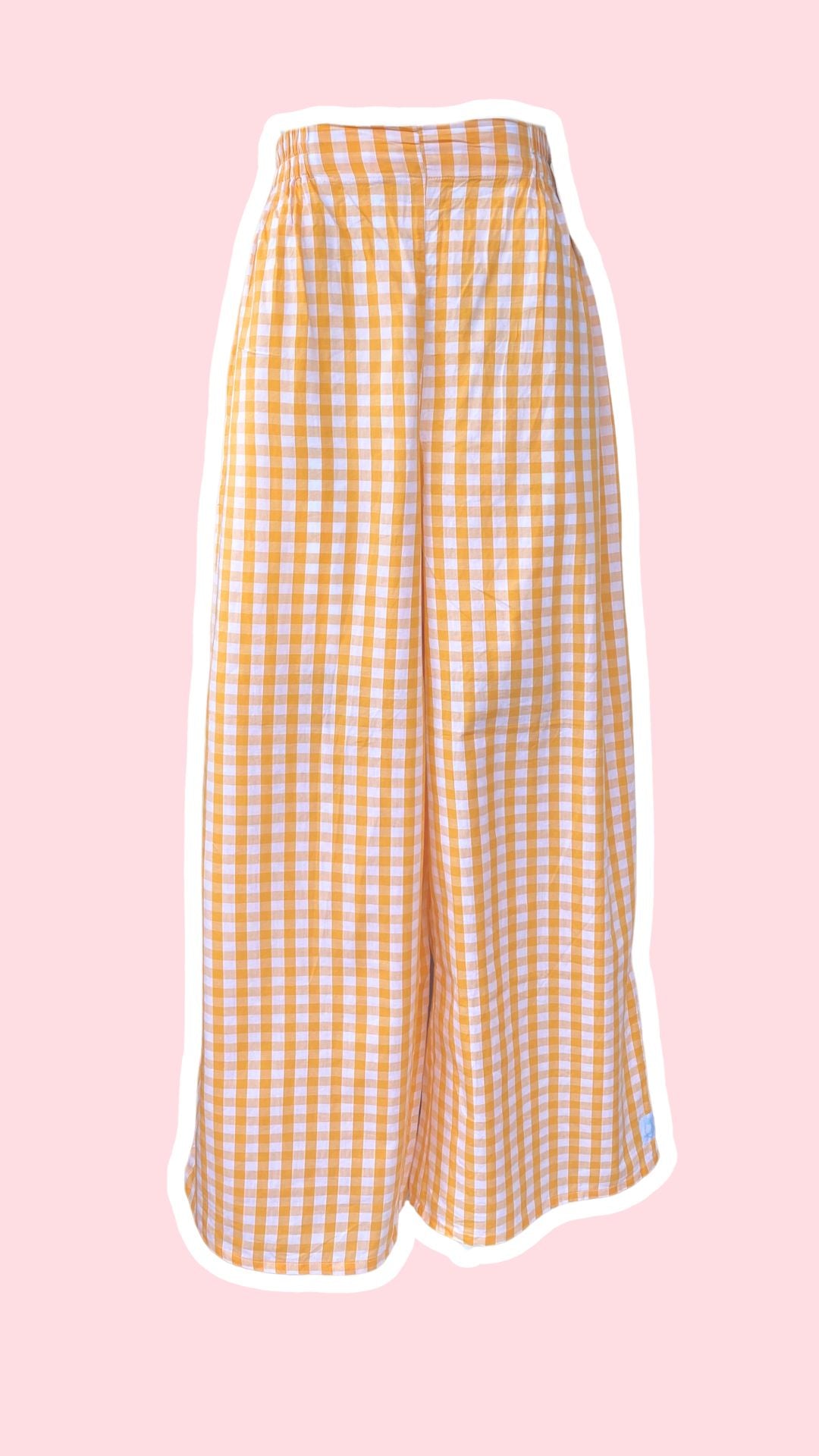 .Pants • Taille XS/S, M et L  • Pantalon vichy orange/abricot