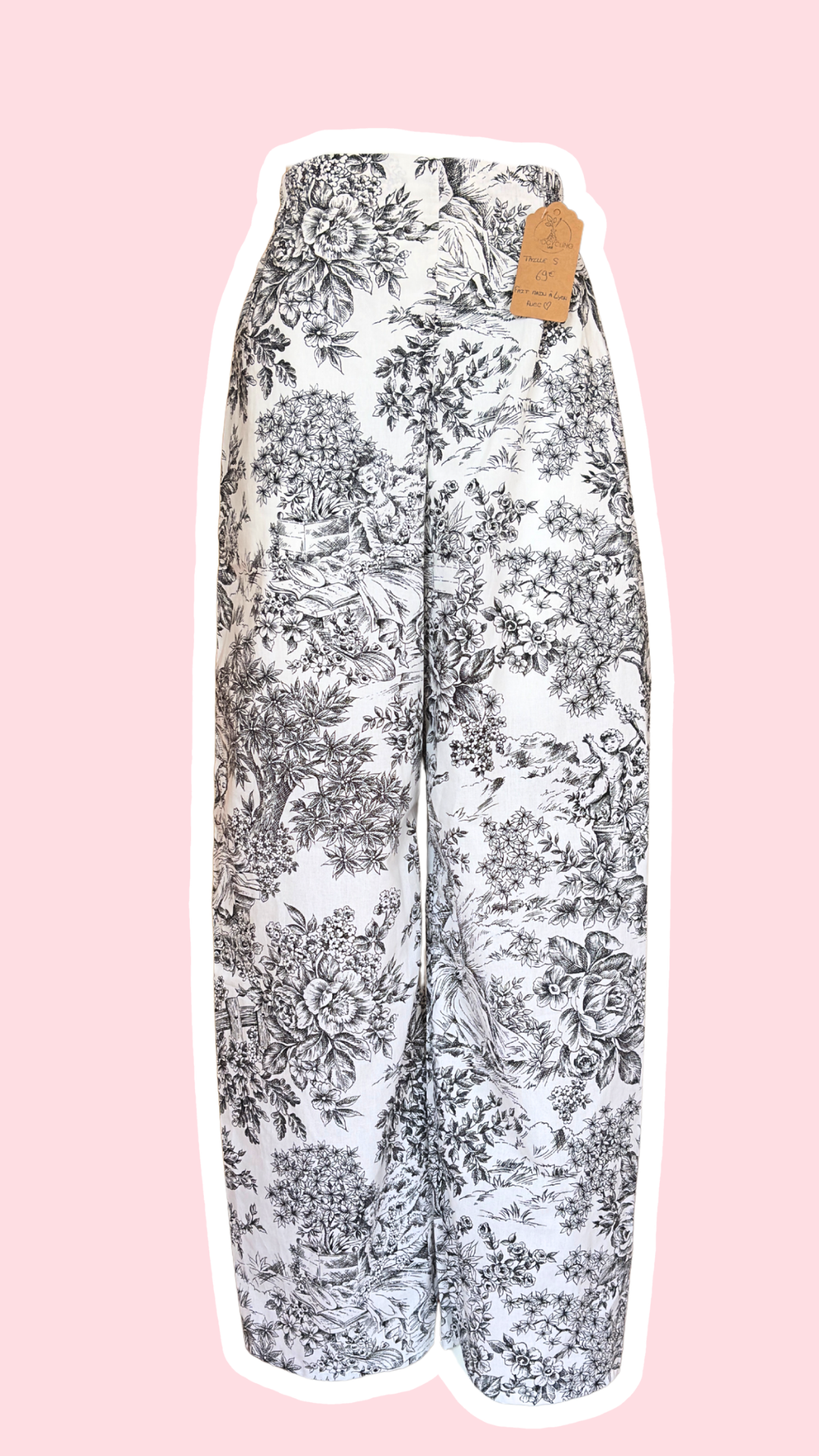 Pantalon • T.XS/S à XL • Pantalon coton toile de jouy noir