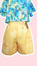 Short • T.M • Short upcyclé jaune texturé