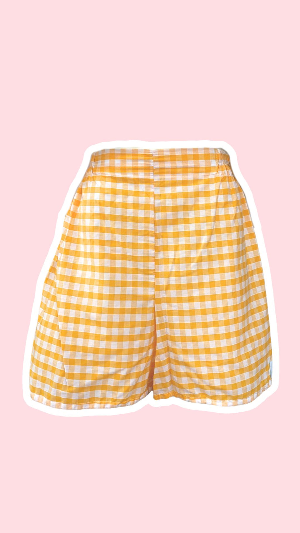 Short • Taille XS/S et M • Short vichy abricot