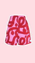.Short • T.XS/S à XL • Magnifique short rose & rouge