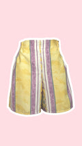 Short • T.XS/S et M • Short upcyclé motif provençal jaune et lila