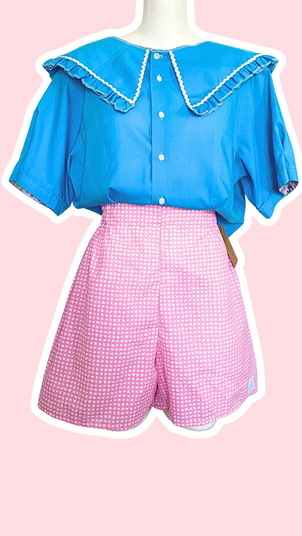 Short • T.L • Short upcyclé rose pétant