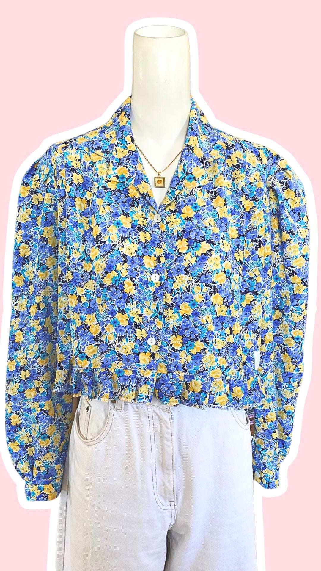 Froufrou • T. 36 à 42 • Chemise crop top liberty