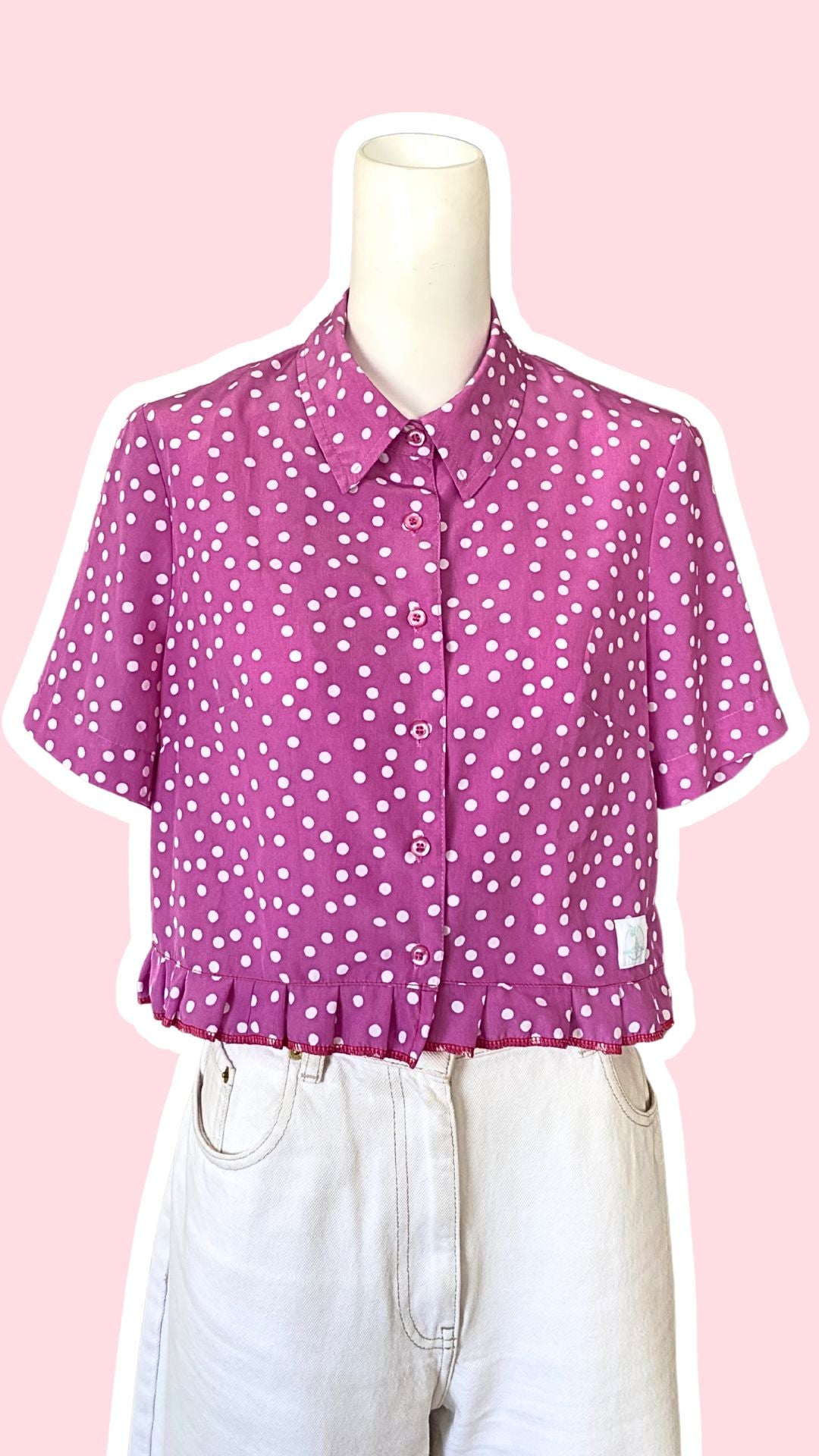 Froufrou • T. 32 à 36 • Chemise violette à pois