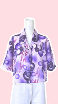 chemise crop top violette
