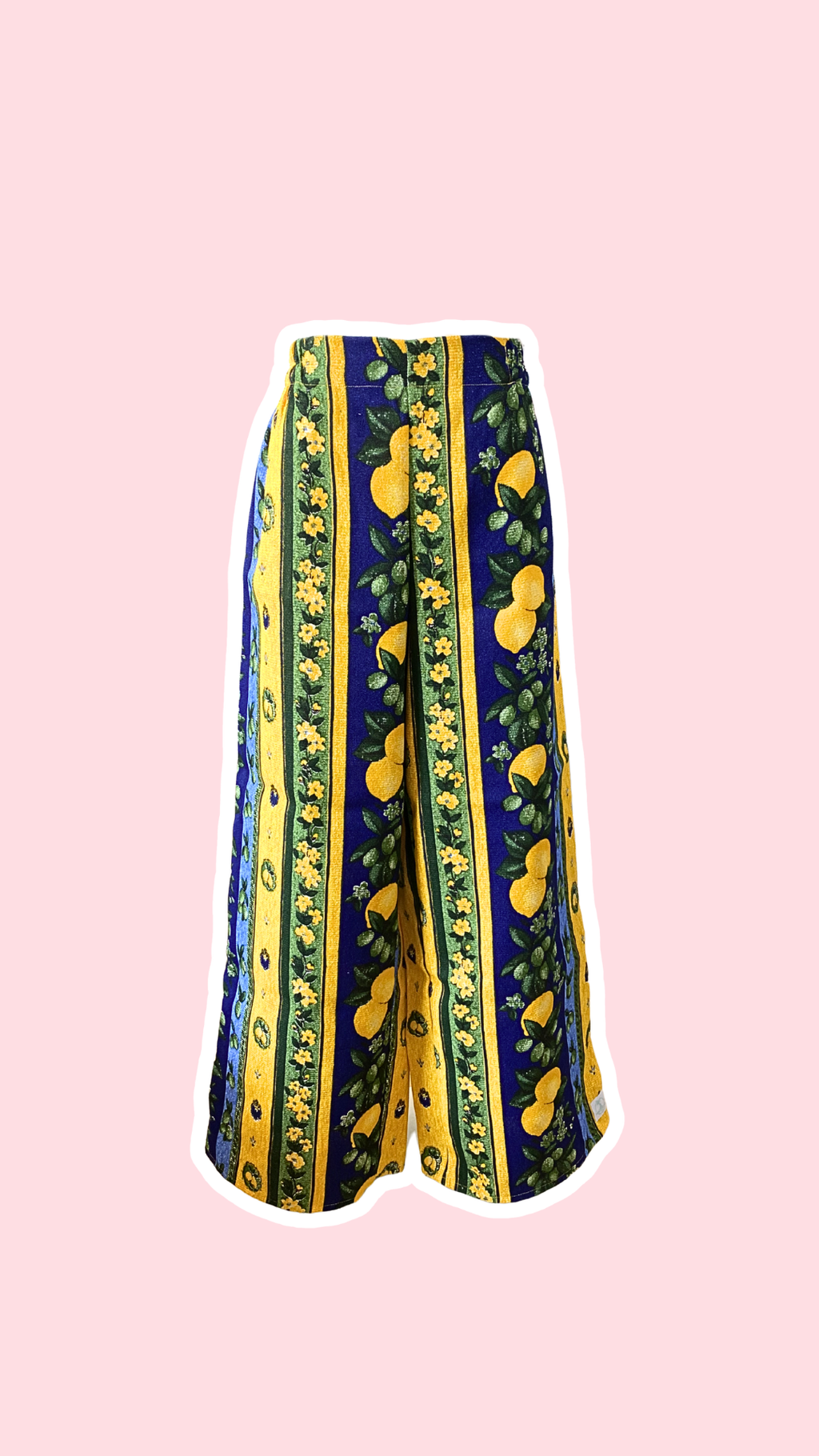 Pants • Taille L  • Pantalon upcyclé bleu et jaune