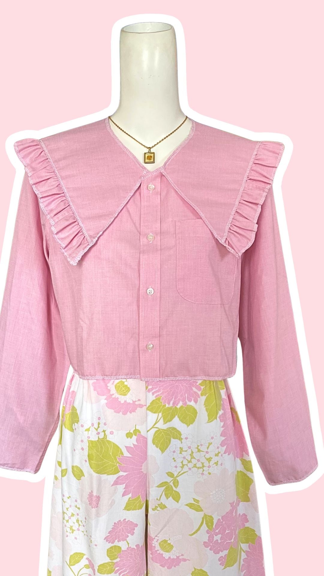 Sweaties • T.34 à 36 • Chemise grand col rose