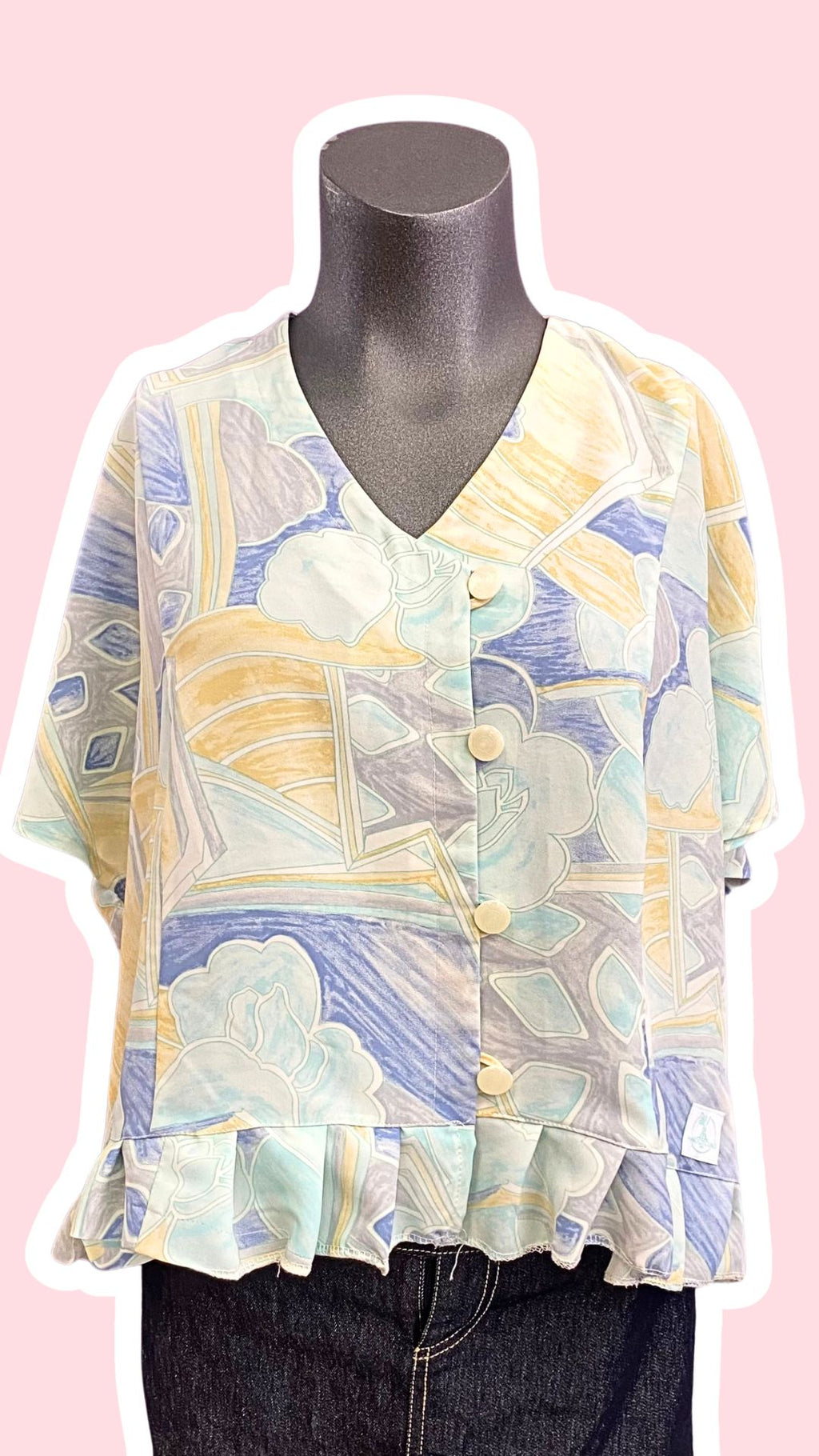 Froufrou • T.40 à 46 • Chemise crop top tons pastels
