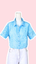 chemise crop top turquoise