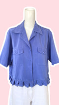 Froufrou • T. 36 à 40 • Chemise crop bleue à poches