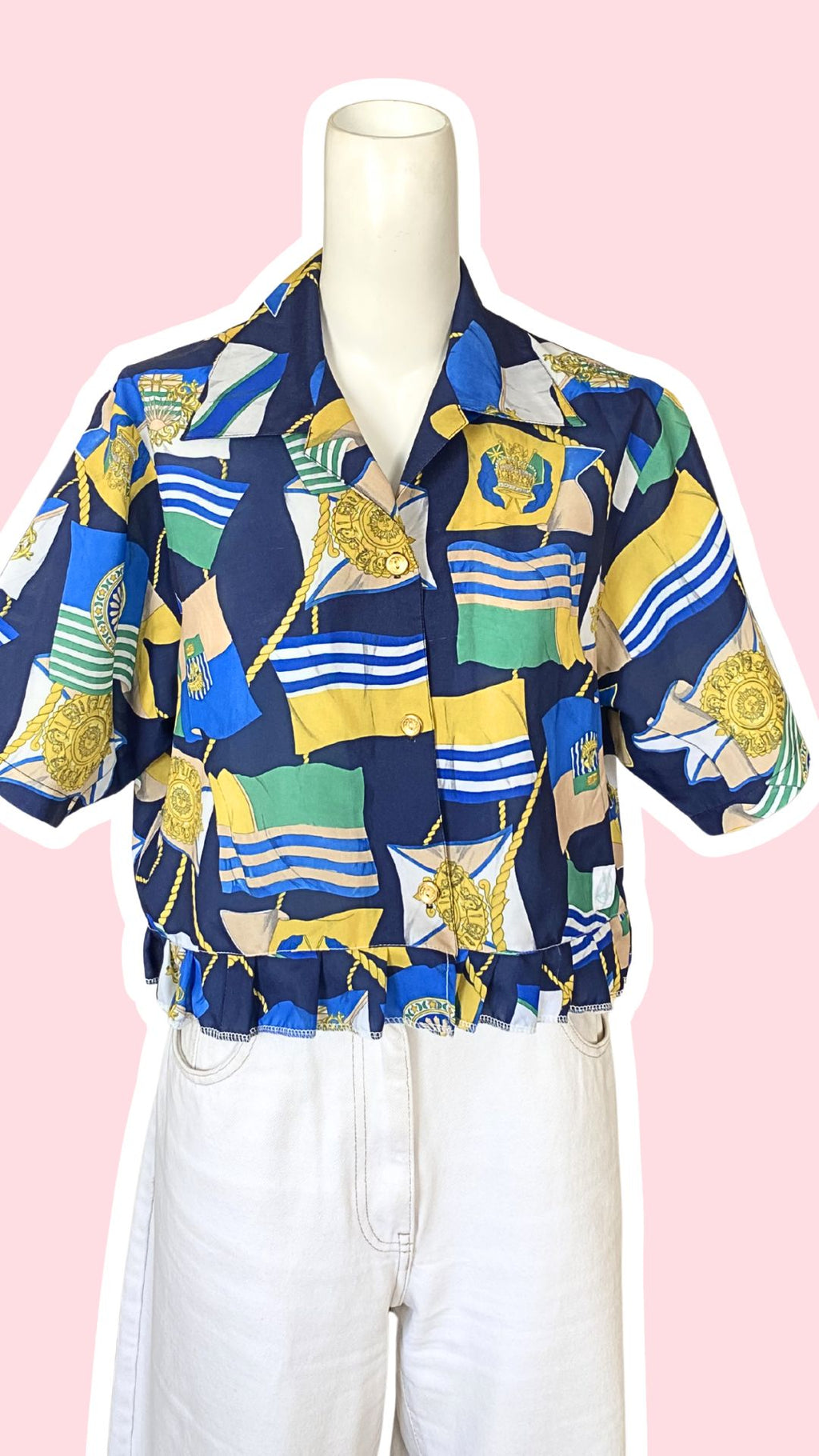 Froufrou • T. 34 à 40 • Chemise marine à motifs