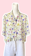 Froufrou • T. 36 à 44 • Chemise blanche fleurie