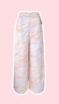 Pants • Taille XS/S • Pantalon upcyclé motif marbre tons rose pâle beige