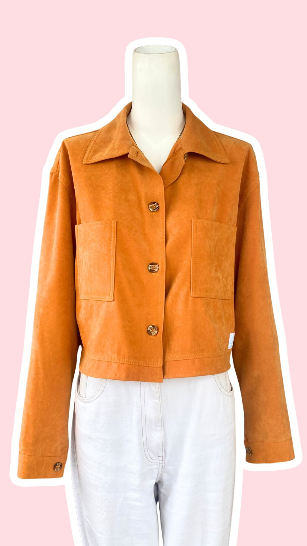 Cropped Jacket • T. 36  à 40 • Surchemise veste courte orange