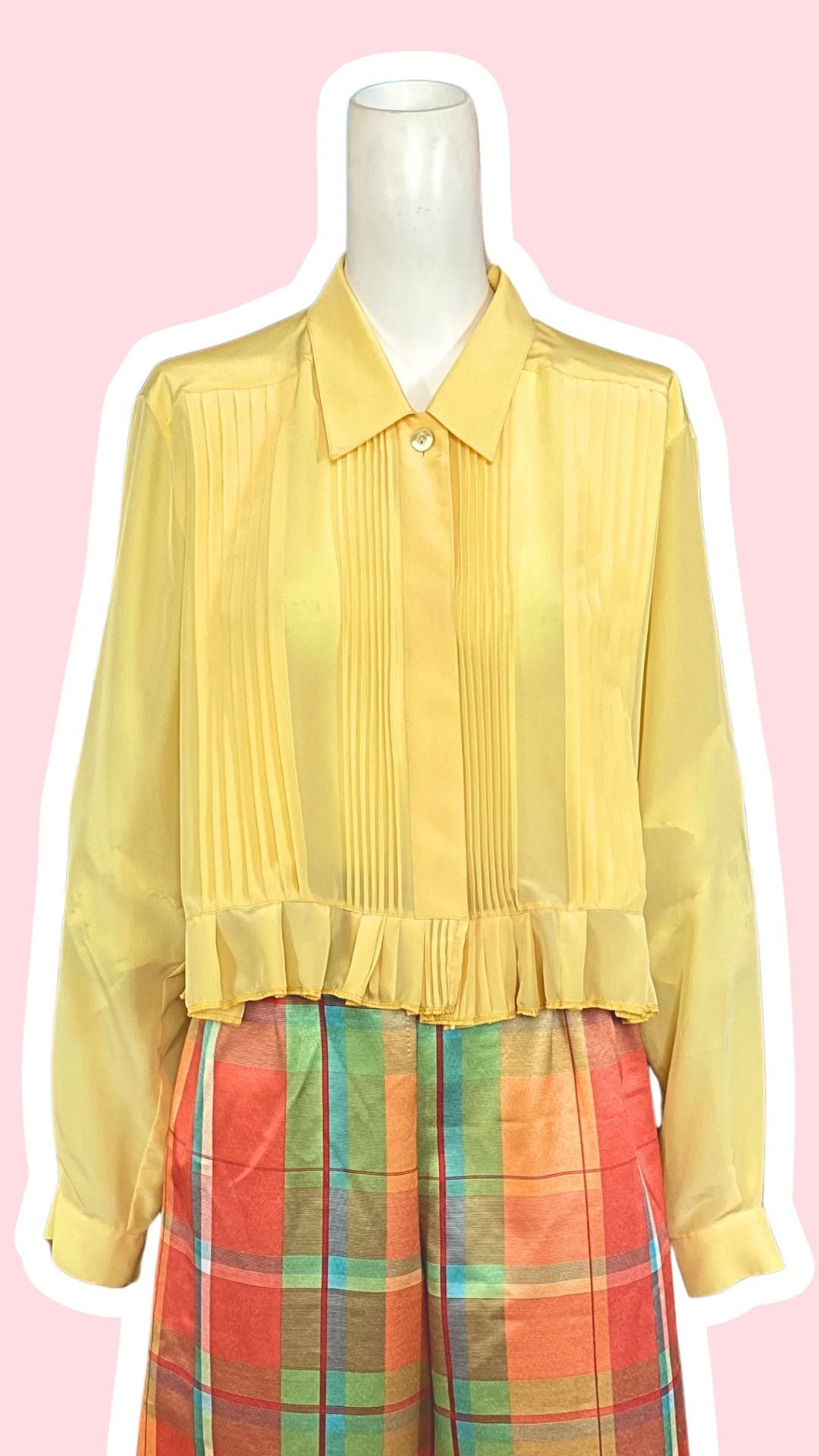 Froufrou • T. 36 à 40 • Chemise crop top jaune