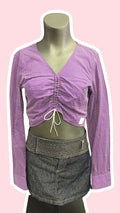 Monarque • T. 30 à 34 • Chemise papillon violette à motifs