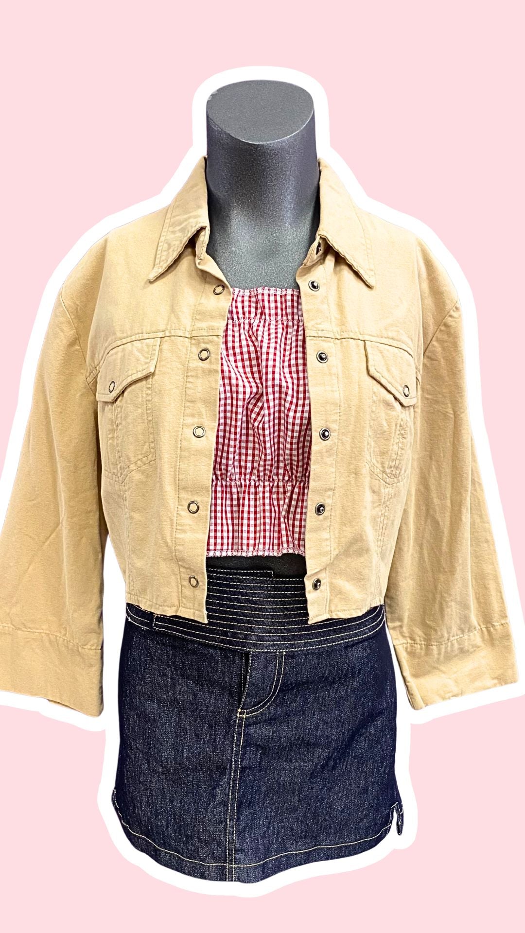 Cropped Jacket • T. 32 à 36 • Surchemise veste courte beige