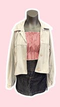 Cropped Jacket • T.34 à 40 • Veste courte gris douce