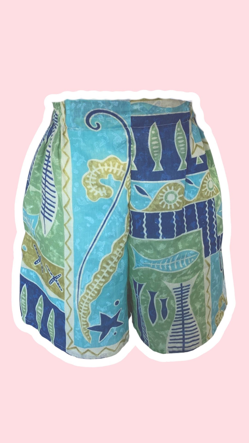 Short • T.XS/S, M et XL • Short upcyclé motifs marins