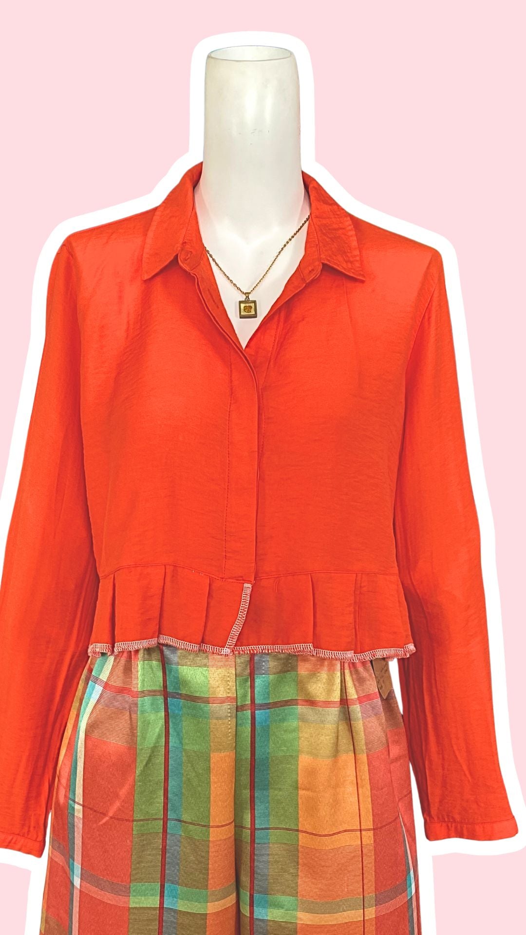 Froufrou • T. 34 à 36 • Chemise crop top orange