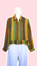 Froufrou • T. 36 à 40 • Chemise crop top psyché wavy coloré