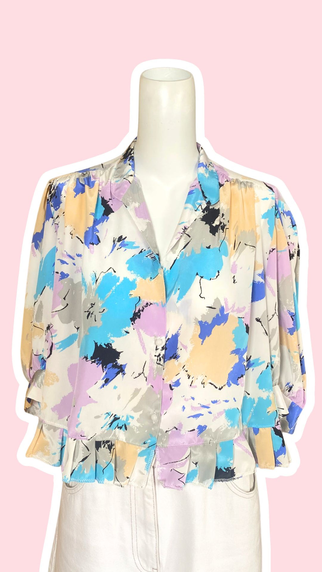Froufrou • T. 36  à 42 • Chemise crop top à motifs colorés