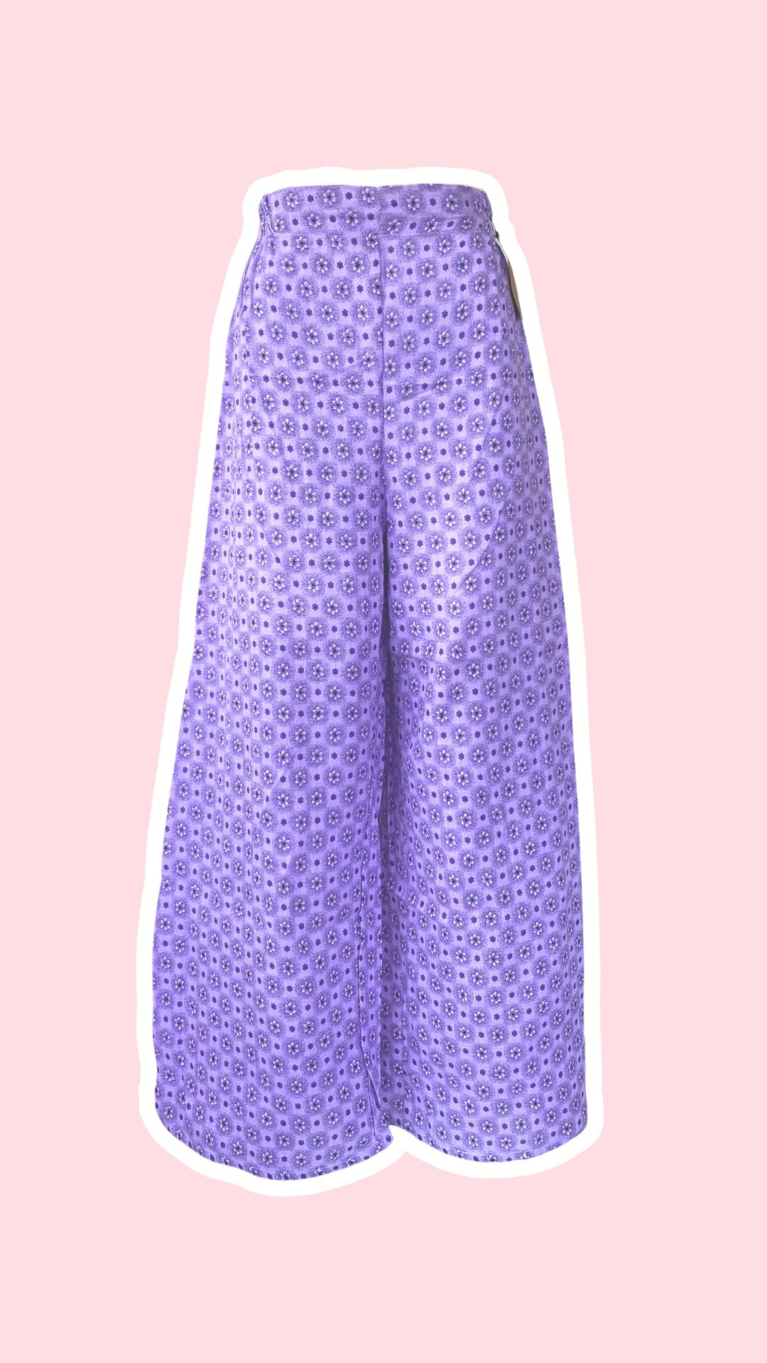 Pants • Taille XS/S • Pantalon upcyclé lila à fleurs