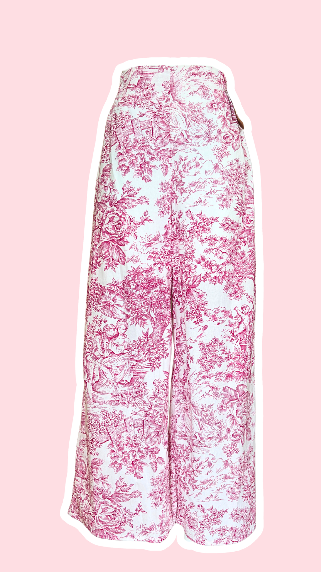 Pantalon • T.XS/S à XL • Pantalon coton toile de jouy rose