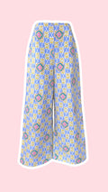 Pants • Taille XS/S et M • Pantalon upcyclé motifs losanges bleu jaune