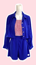 Ensemble short • T. S • ensemble coloré bleu nuit fluide