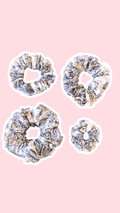 Scrunchy • T. XS à XL • Chouchou toile de jouy noir
