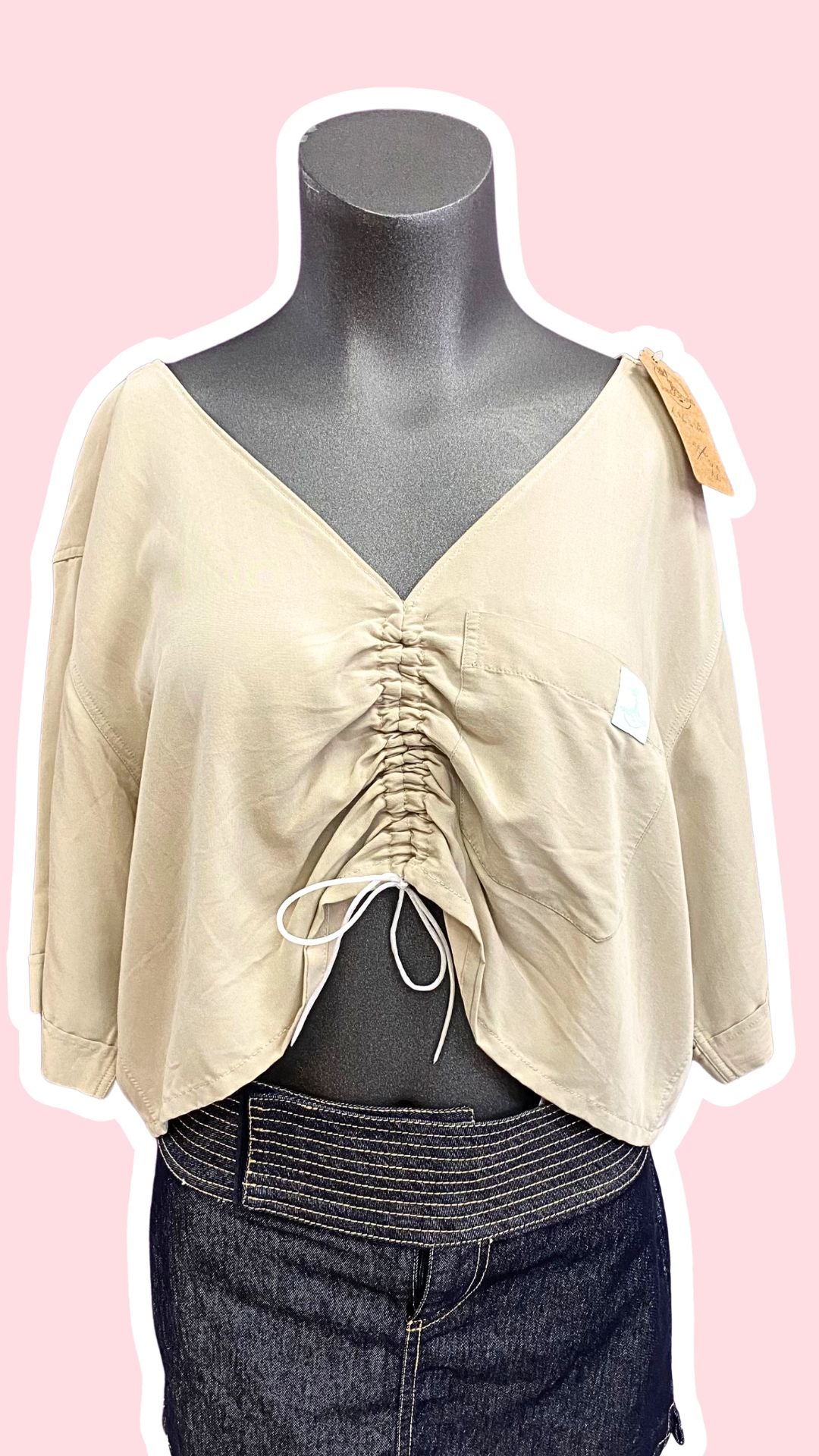 Monarque • T. 36 à 42 • Chemise papillon beige