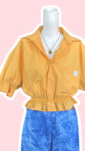 Intemporelle • T. 36 à 40 • Chemise crop tangerine
