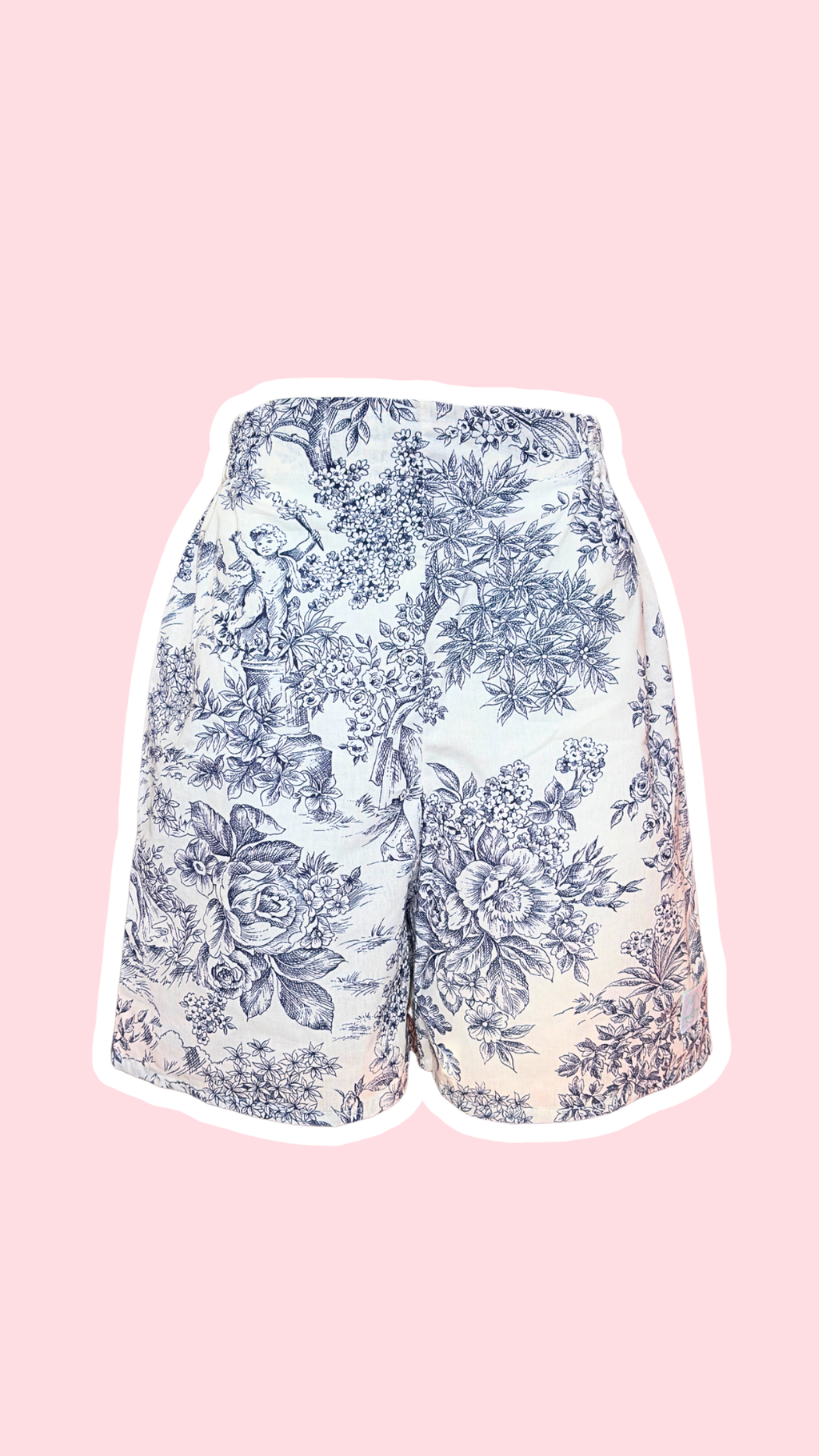 Short • T.XS/S à XL • Short coton toile de jouy bleu