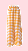 Pants • T. XS/S  • Pantalon upcyclé  gros vichy orange et blanc